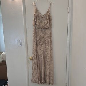 Anthropologie Beige Gown